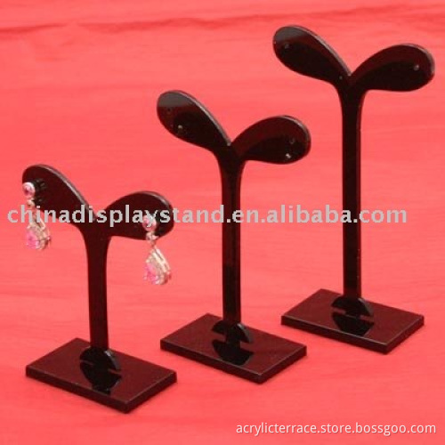 Black Acrylic Earrings Display Stand